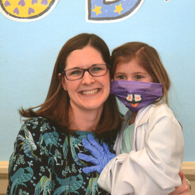 Dr. Erin Brown of Neighborhood Family Dentistry at St. John the Evangelist school in New Hartford, NY